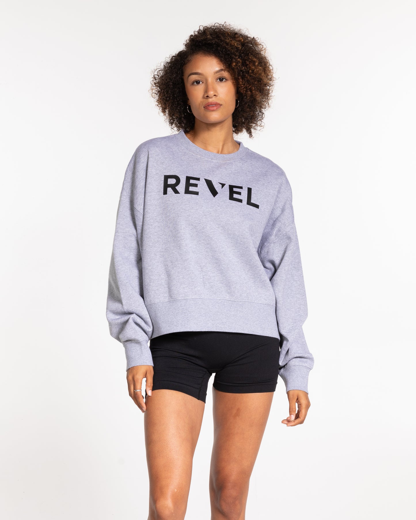 The Core Cropped Crewneck - Heather